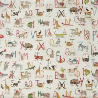 Animal Alphabet Fabric - Fudge