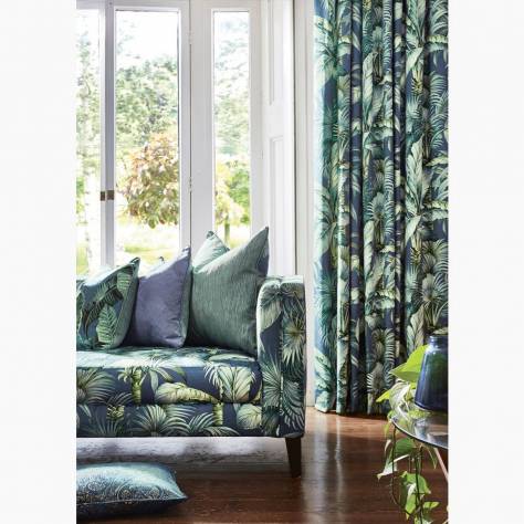 Prestigious Textiles Monsoon Fabrics Darjeeling Fabric - Ocean - 3976/711 - Image 4