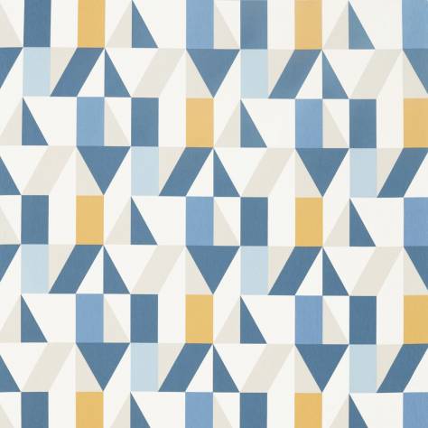 Scion Nuevo Fabrics Nuevo Fabric - Indigo/Slate/Satsuma - NNUE120709 - Image 1