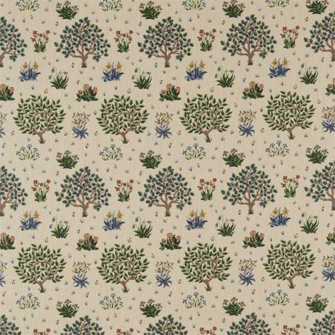 William Morris & Co Archive Prints Fabrics Orchard Fabric - Forest/Indigo - DM6F220306