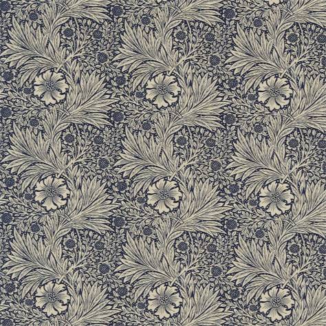 William Morris & Co Archive Prints Fabrics Marigold Fabric - Indigo/Linen - DM6F220320