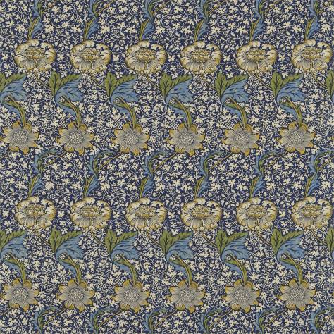 William Morris & Co Archive Prints Fabrics Kennet Fabric - Indigo/Gold - DM6F220322