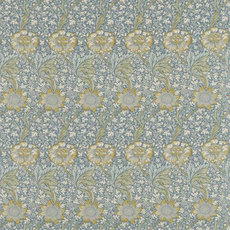 William Morris & Co Archive Prints Fabrics Kennet Fabric - Sea Blue/Lichen - DM6F220324