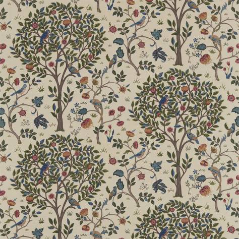 William Morris & Co Archive Prints Fabrics Kelmscott Tree Fabric - Woad/Wine - DM6F220327 - Image 1