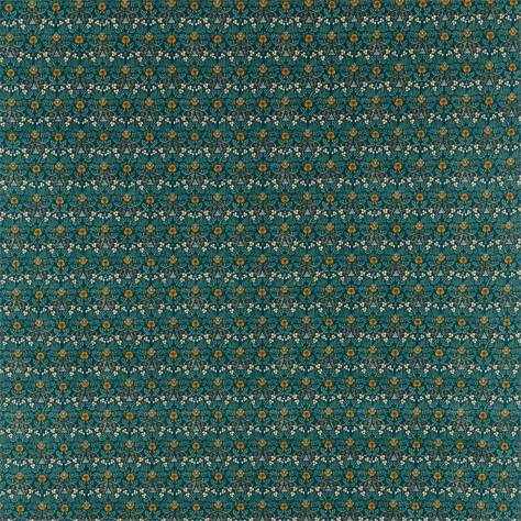William Morris & Co Archive V Melsetter Fabrics Eye Bright Fabric - Teal - DM5F226598
