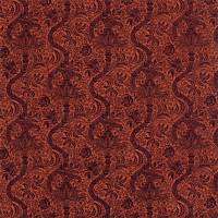 Indian Flock Velvet Fabric - Russet / Mulberry