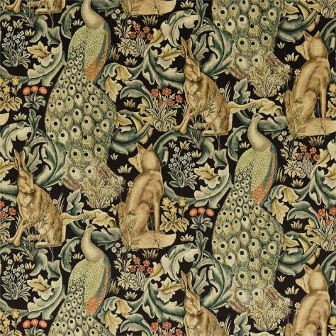 William Morris & Co Archive II Prints Fabrics Forest Fabric - Charcoal - DARP222535 - Image 1