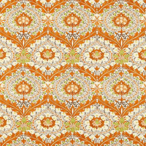William Morris & Co Ben Pentreath Cornubia Fabrics Merton Fabric - Burnt Orange/Chartreuse - MCOP226994