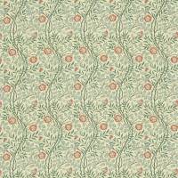 Sweet Briar Fabric - Green/Coral