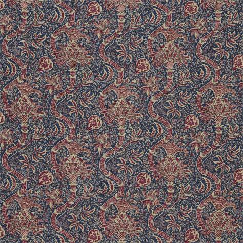 William Morris & Co Volume V Prints Fabrics Indian Fabric - Indigo/Red - DMCOIN201