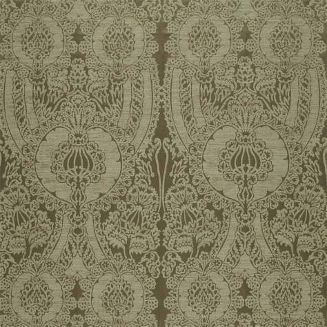 Zoffany Damask - The Alchemy of Colour Fabrics Capodimonte Weave Fabric - Olivine - ZDAF333107