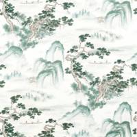 Floating Mountains Fabric - Mineral