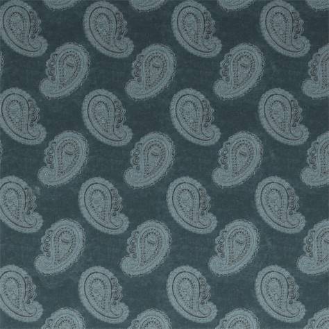 Zoffany Jaipur Weaves Orissa Velvet Fabric - Azure - ZJAI331661