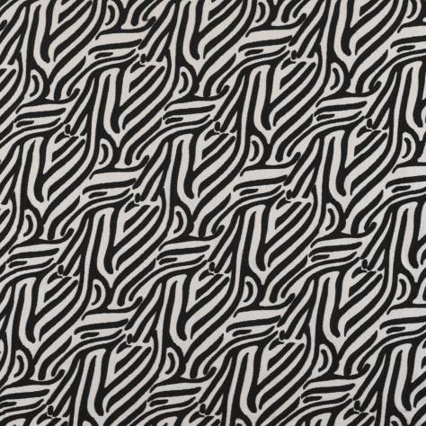 Warwick Monochrome Fabrics Jangwa Fabric - Usiku - JANGWAUSIKU