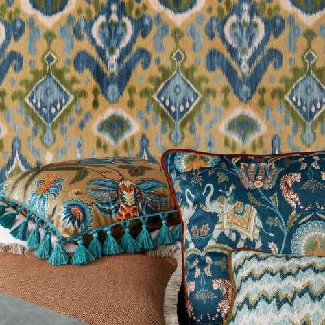 iLiv Orissa Fabrics Sumatra Velvet Fabric - Ocean - DPAV/SUMATOCE
