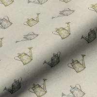 Watering Can Fabric - Linen