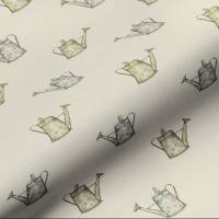 Watering Can Fabric - Natural