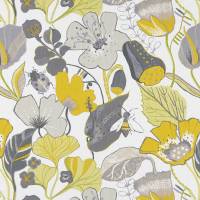 Lotus Fabric - Chartreuse/Charcoal
