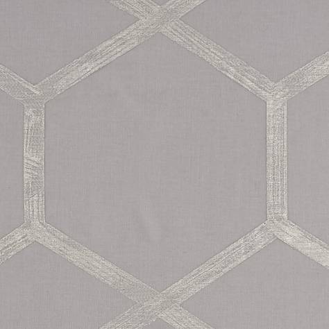Clarke & Clarke Metalli Fabrics Forma Fabric - Charcoal / Silver - F1469/03
