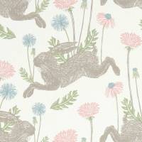 March Hare Fabric - Pastel
