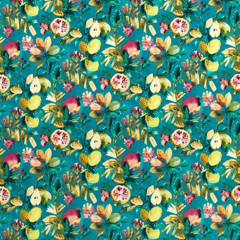 Studio G Amazonia Fabrics Fruta Fabric - Teal Velvet - F1515/04 - Image 1