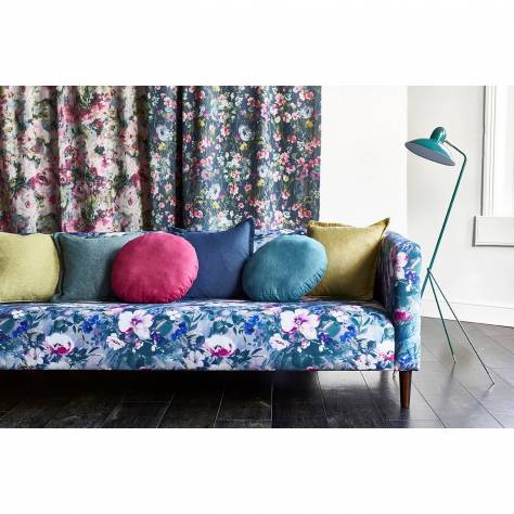 Studio G Floral Flourish Fabrics Rugosa Velvet Fabric - Damson - F1574/01 - Image 2