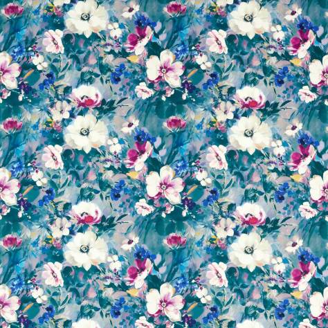 Studio G Floral Flourish Fabrics Rugosa Velvet Fabric - Damson - F1574/01 - Image 1