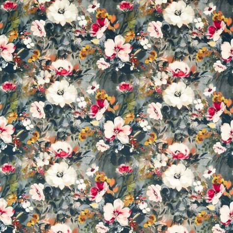 Studio G Floral Flourish Fabrics Rugosa Velvet Fabric - Noir - F1574/02 - Image 1