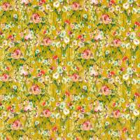 Wild Meadow Velvet Fabric - Ochre