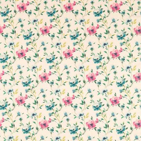 Studio G Floral Flourish Fabrics Serena Linen Fabric - Forest - F1594/01 - Image 1