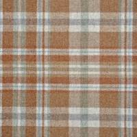 Glen Coe Fabric - Rust/Aqua