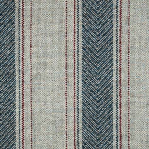 Abraham Moon & Sons Stripes and Checks Fabrics Regency Fabric - Silver/Aqua - U1905/N06