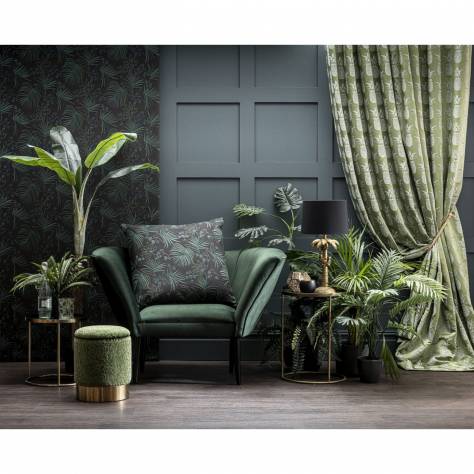 Beaumont Textiles Urban Jungle Fabrics Pandang Palm Fabric - Azure - pandang-palm-azure