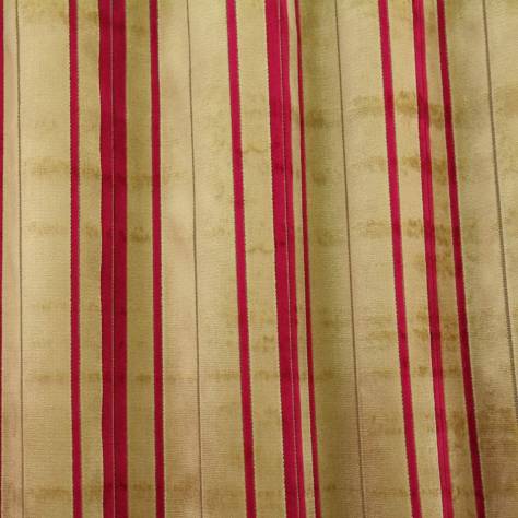 OUTLET SALES All Fabric Categories Kyra Stripe Fabric - Red/Gold - KYR001