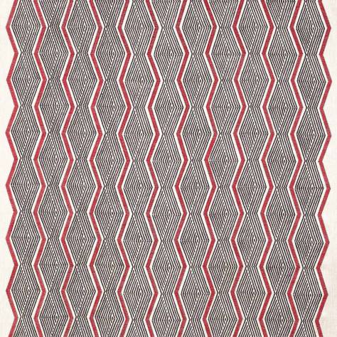 Jane Churchill Azara Fabrics Zhiri Fabric - Red/Neutral - J0064-01