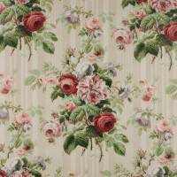 Jubilee Rose Fabric - Red/Green