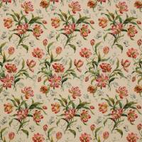 Delft Tulips Fabric - Pink/Green