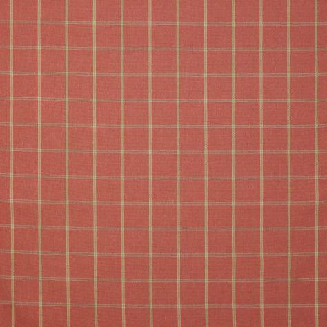 Colefax & Fowler  Edgar Fabrics Hendry Check Fabric - Red - F4523/02