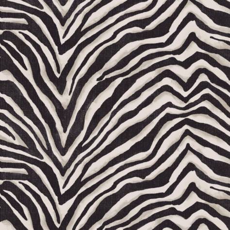 Ralph Lauren Signature Black Palms Fabrics Terranea Zebra Fabric - Ebony - FRL5019/01