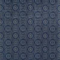 Labyrinth Velvet Fabric - Indigo