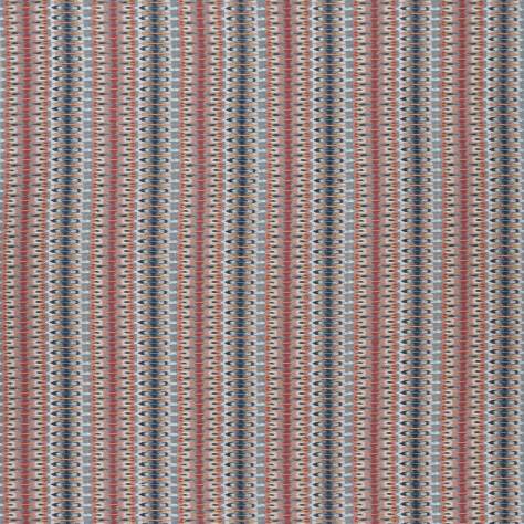 Osborne & Little Taza Fabrics Zouina Fabric - Denim / Copper - F7274-02
