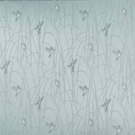 Osborne & Little Sketchbook Fabrics Reedbirds Fabric - Duck Egg - F7371-01