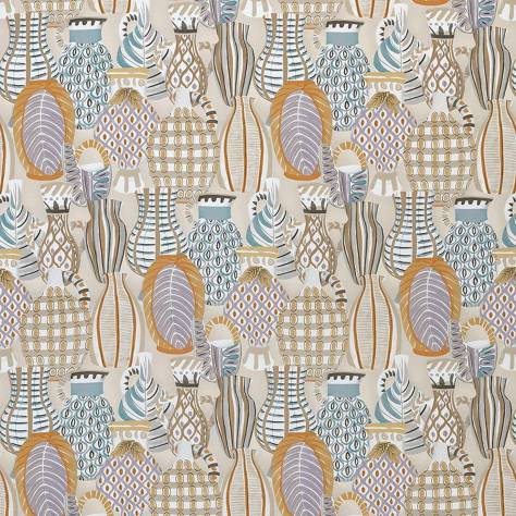 Nina Campbell Les Reves Fabrics Collioure Fabric - Taupe / Soft Gold - NCF4290-03