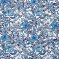 Valldemossa Fabric - Persian Blue / Ivory