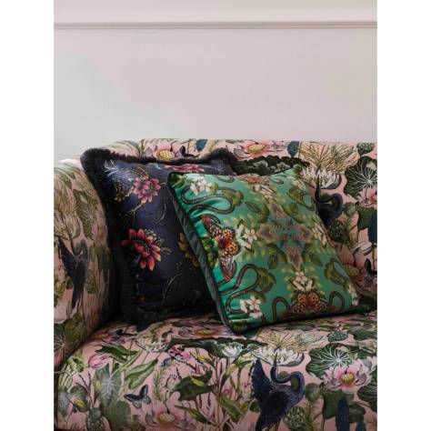 Wedgwood Botanical Wonders Fabrics Tonquin Embroidery Fabric - Ivory/Chartreuse - F1580/02
