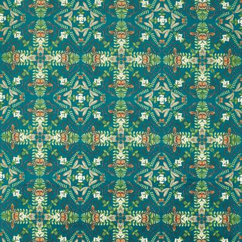 Wedgwood Botanical Wonders Fabrics Emerald Forest Velvet Fabric - Teal - F1585/02