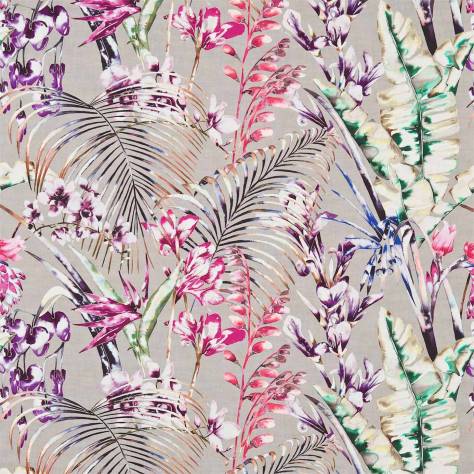 Harlequin Amazilia Fabrics Paradise Fabric - Raspberry/Loganberry/Emerald - HAMA120352