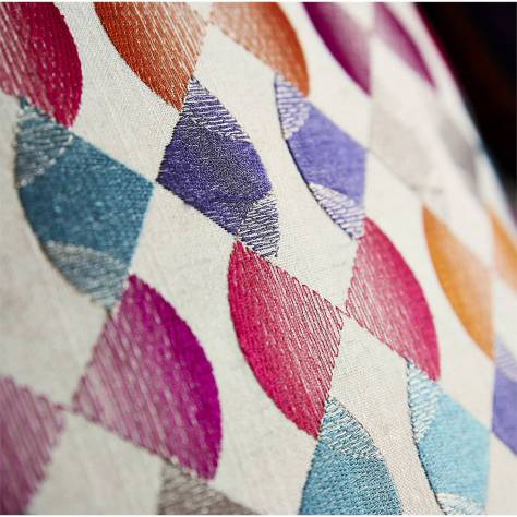 Harlequin Atelier Fabrics Maiolica Fabric - Fuchsia / Mandarin / Indigo - HATL132879 - Image 3
