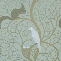 Squirrel and Dove Wallpaper - Eggshell/Ivory