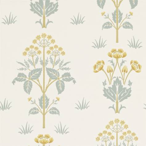 William Morris & Co Archive Wallpapers Meadow Sweet Wallpaper - Gold/Slate - DM6P210349